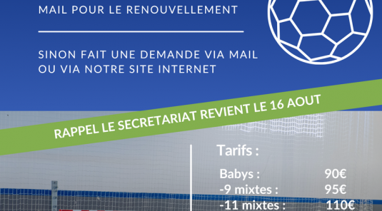 INSCRIPTIONS SAISON 2026/2027